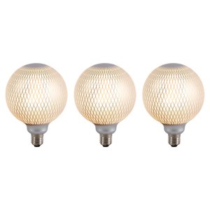 Sada 3 stmievateľných LED žiaroviek E27 DECO 4W 320 lm 2700K