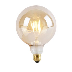 E27 3-stupňová stmievateľná LED žiarovka G125 Goldline 5W 2200K