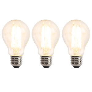 Set van 3 E27 dimbare LED lampen 6W 500 lm 2700K
