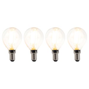Sada 4ks E14 stmievateľných LED svietidiel P45 číra 3W 250 lm 2700K
