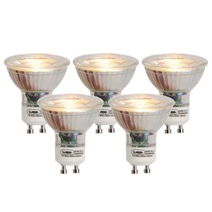 Sada 5 LED žiaroviek GU10 Flame Filament 1W 80lm 2200K