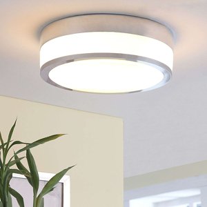 Moderné stropné svietidlo chróm 28 cm IP44 - Flavi