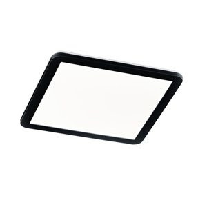 Štvorcové stropné svietidlo čierne 40 cm vrátane LED 3-stupňovo stmievateľné IP44 - Lope