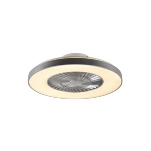 Stropný ventilátor strieborný s hviezdnym efektom 60 cm vrátane LED stmievateľný s diaľkovým ovládaním - Climo