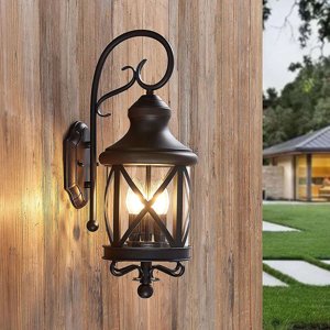 Vintage buitenwandlamp bruin - Marcellino