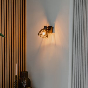 Priemyselná nástenná lampa čierna - Fotu