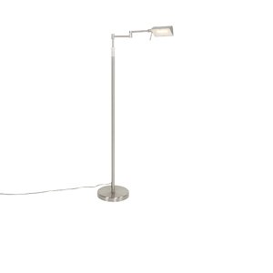 Dizajnová stojaca lampa oceľ vrátane LED s dotykovým stmievačom - Notia