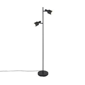 Moderná stojaca lampa čierna 2-svetlo - Stijn