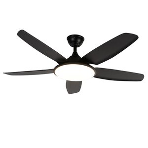 Moderný stropný ventilátor čierny s diaľkovým ovládaním vrátane LED - Vifte