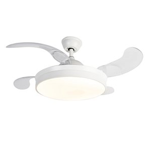 Stropný ventilátor biely s diaľkovým ovládaním vrátane LED - Xiro