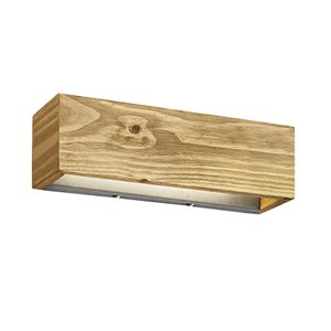 Vidiecka nástenná lampa drevená 39 cm vrátane LED stmievateľná - Linc