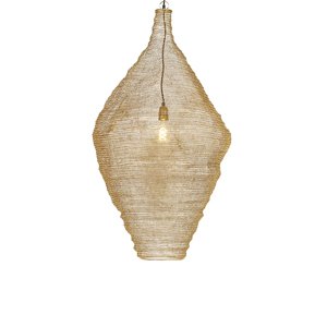 Orientálna závesná lampa zlatá 60 cm - Nidum L.