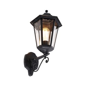 Klasická vonkajšia nástenná lampa čierna IP44 - Havana Up
