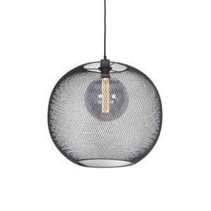 Moderné závesné svietidlo čierne - Mesh Ball
