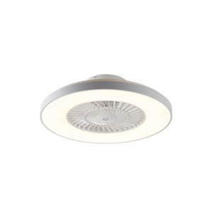 Stropný ventilátor biely s hviezdnym efektom 60 cm vrátane LED stmievateľný s diaľkovým ovládaním - Climo