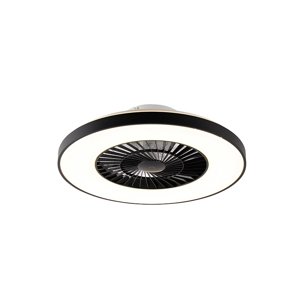 Stropný ventilátor čierny so hviezdnym efektom 60 cm vrátane LED stmievateľný s diaľkovým ovládaním - Climo