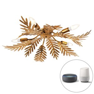 Vintage inteligentné stropné svietidlo zlaté 70 cm vrátane 5 WiFi B35 - Botanica