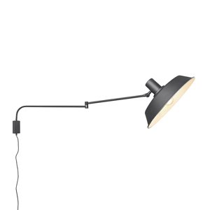 Nástenná lampa čierna nastaviteľná so spínačom - Danielle