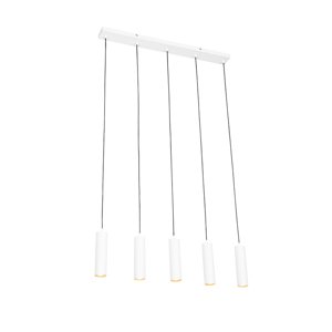 Moderná závesná lampa biela 5 -svetelná - Jeana