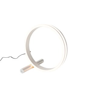 Dizajnová stolná lampa oceľová vrátane LED 3-stupňovo stmievateľná - Rondas