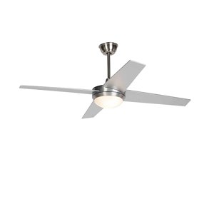 Stropný ventilátor oceľový vrátane LED a diaľkového ovládača - Roar 52