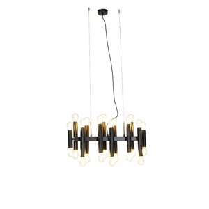 Art Deco závesná lampa čierna 24-svetlá - Tubi