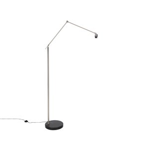 Moderná stojaca lampa oceľ nastaviteľná - Editor