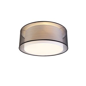 Moderné stropné svietidlo čierne s bielou 50 cm 3-svetlo - Drum Duo