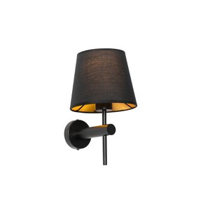 Moderná nástenná lampa čierna - Pluk