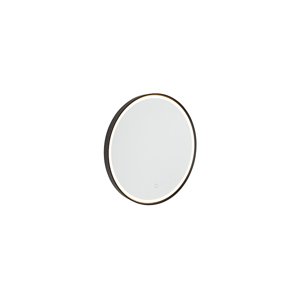 Kúpelňové zrkadlo čierne 50 cm vrátane LED s dotykovým stmievačom - Miral