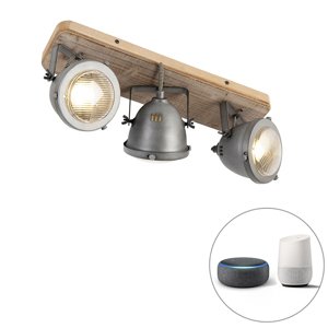 Elegantná bodová oceľ s možnosťou sklopenia do dreva vrátane 3 WiFi GU10 - Emado