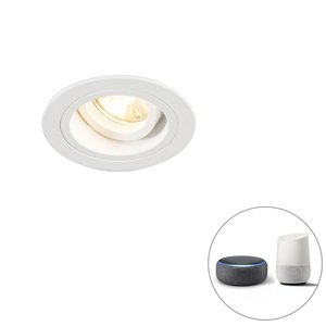 Inteligentné zapustené bodové svetlo biele okrúhle naklápateľné vrátane Wifi GU10 - Chuck