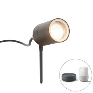 Inteligentné moderné bodkované antracitové IP44 vrátane WiFi GU10 - Solo