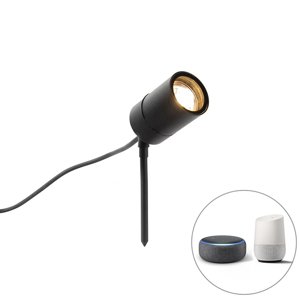 Elegantné moderné bodkované bodové čierne IP44 vrátane WiFi GU10 - Solo