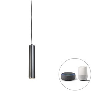 Inteligentné dizajnové závesné svietidlo čierne vrátane WiFi žiarovky GU10 - Tuba Small