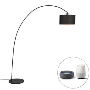 Inteligentná moderná oblúková lampa čierna vrátane WiFi G95 - Vinossa