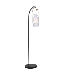 Vonkajšia stojanová lampa čierna IP44 s reproduktorom - Mart Storm Music
