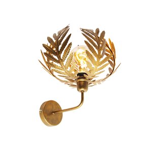 Vintage nástenná lampa zlatá 25 cm - Botanica