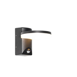 Vonkajšia nástenná lampa čierna vrátane LED IP54 senzor pohybu - Esmee