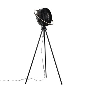 Vloerventilator tripod zwart incl. LED 3-staps dimbaar verstelbaar - Marleen