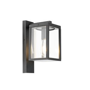 Priemyselná vonkajšia nástenná lampa čierna IP44 - Charlois