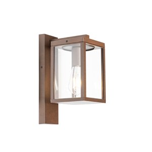 Priemyselná vonkajšia nástenná lampa hrdzavohnedá IP44 - Charlois