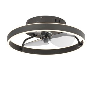 Stropný ventilátor čierny 50 cm vrátane LED stmievateľný s diaľkovým ovládaním - Maddy