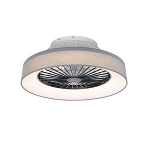 Stropný ventilátor sivý 47 cm vrátane LED stmievateľný s diaľkovým ovládaním - Emily