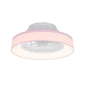 Stropný ventilátor ružový vrátane LED s diaľkovým ovládaním - Emily