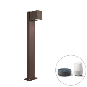Inteligentná vonkajšia stojaca lampa 65 cm hrdzavohnedá IP44 vrátane Wifi GU10 - Baleno
