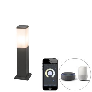 Inteligentný vonkajší lampáš tmavosivý 45 cm vrátane Wifi P45 - Malios