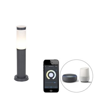 Inteligentný vonkajší lampáš antracit 45 cm vrátane Wifi P45 - Rox