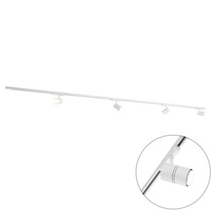Modern railsysteem wit met 4 spots 3-fase - Ruler