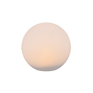 Vonkajšia lampa so zemným kolíkom biela 30 cm nabíjateľná solárnym - Gabriel